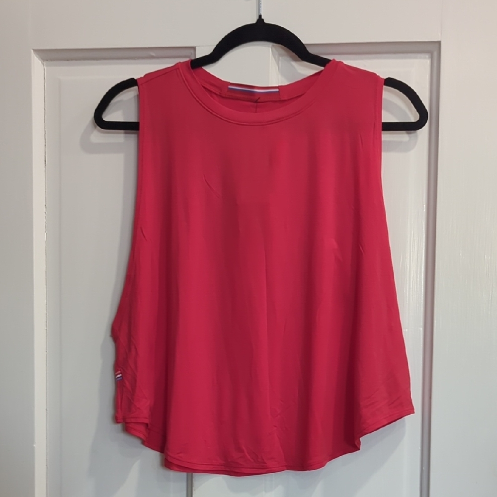 Fourlaps Red Sleeveless Muscle Tee Relaxed Fit
